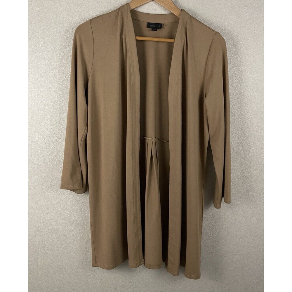 J Jill Womens S Brown Wearever Collection Open Cardigan Sweater